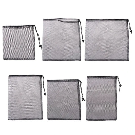 4pc Aquarium Filter Bag Fish Tank Mesh Bag Net Pond Bio Ball Active Carbon Isolation Beta fish tank Fish box Aquarium lamp