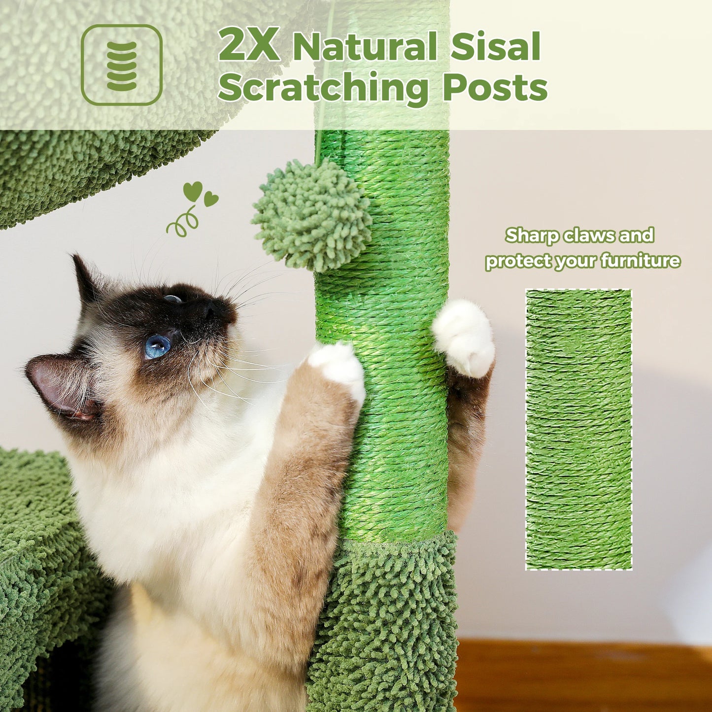 Cactus Cat Tree with Condo