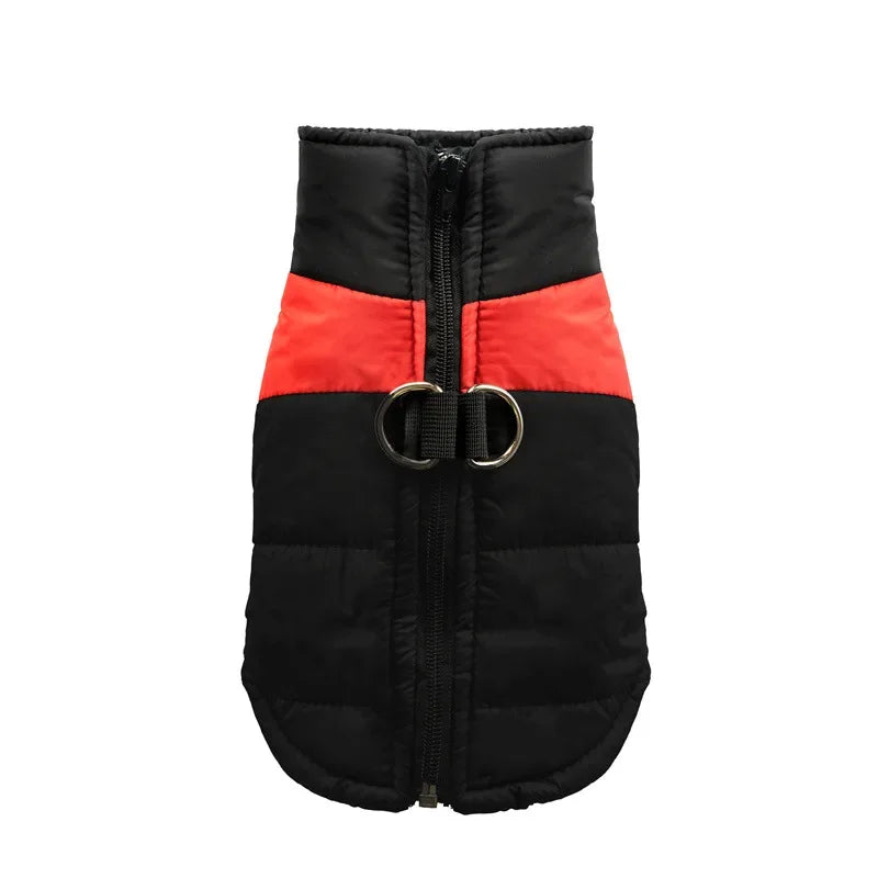 Waterproof Warm Dog Clothes Pet Coat Winter Vest Padded Zipper Jacket