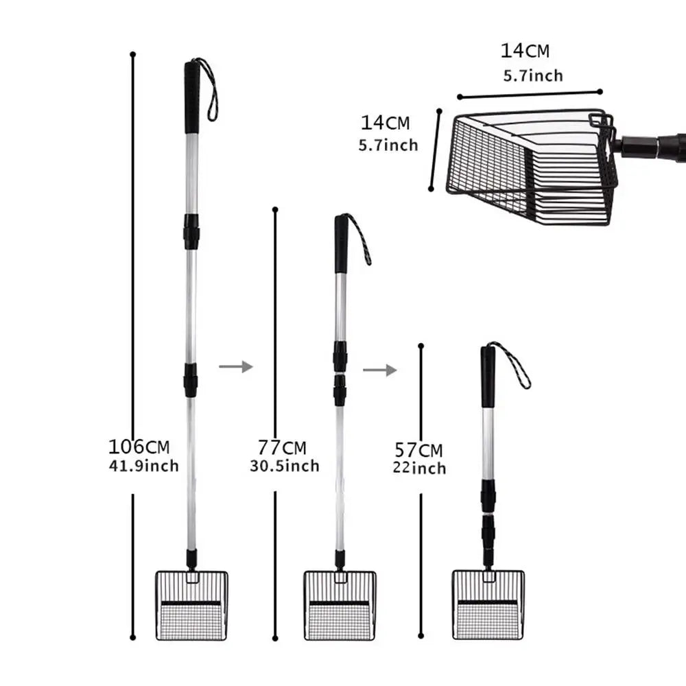 Chicken Coop Rake Stretchable Litter Sifter Poop Shovel For Separating Poop And Debris From Sand