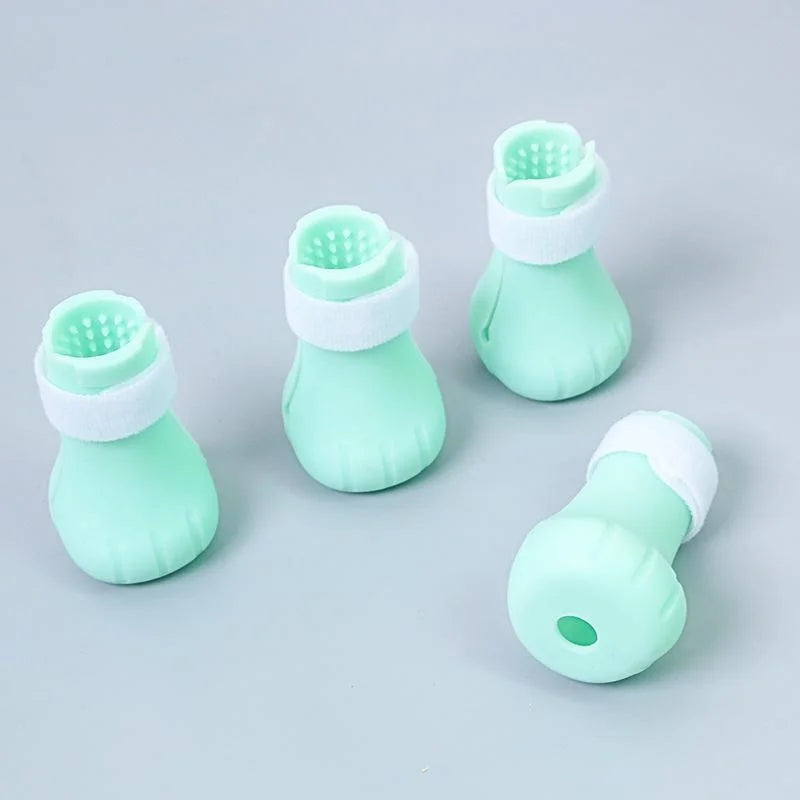 Adjustable Silicone Anti-scratch Cat Foot Shoes for Grooming Bath Washing Claw Paw Cover Protector