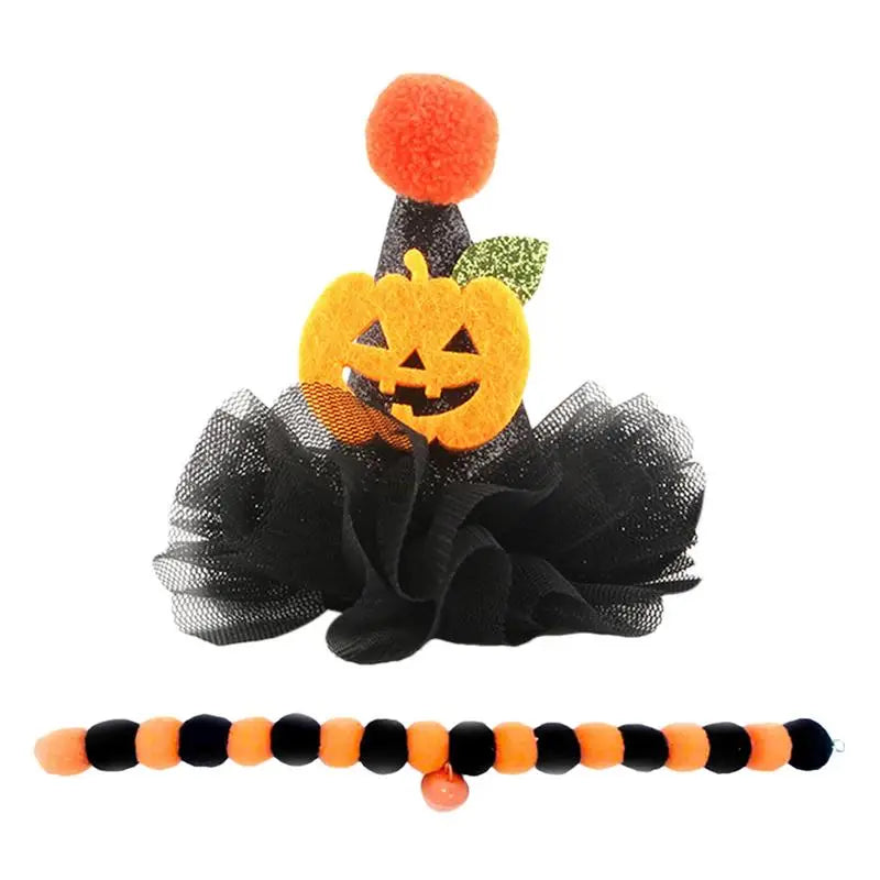 Cat Halloween Costumes Elastic Pet Mesh Hat Colorful Festive Costumes Funny Head Accessories