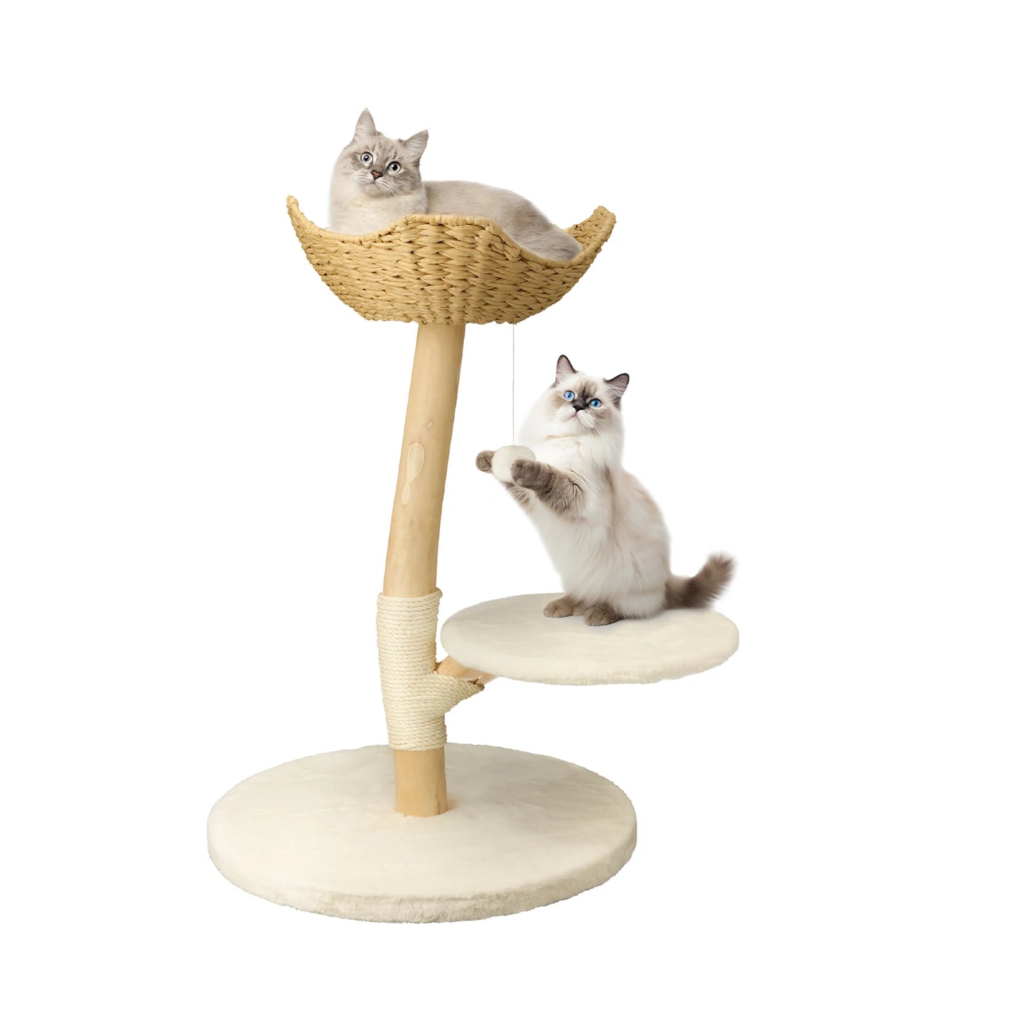 Tall Cat Tower for Indoor Cats Multi-Level Plush Cat Condo with Scratching Posts