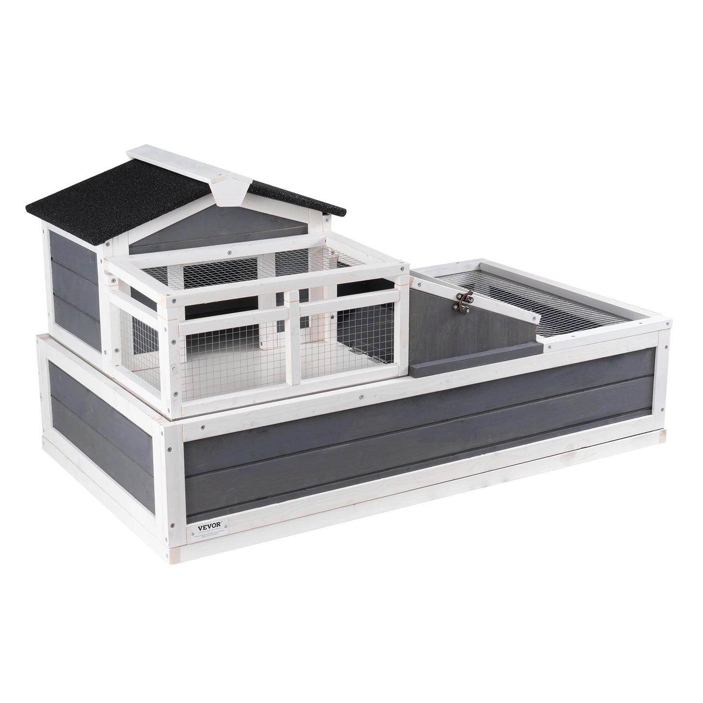 Wooden Tortoise House with Adjustable Lamp Holder Reptile Enclosure