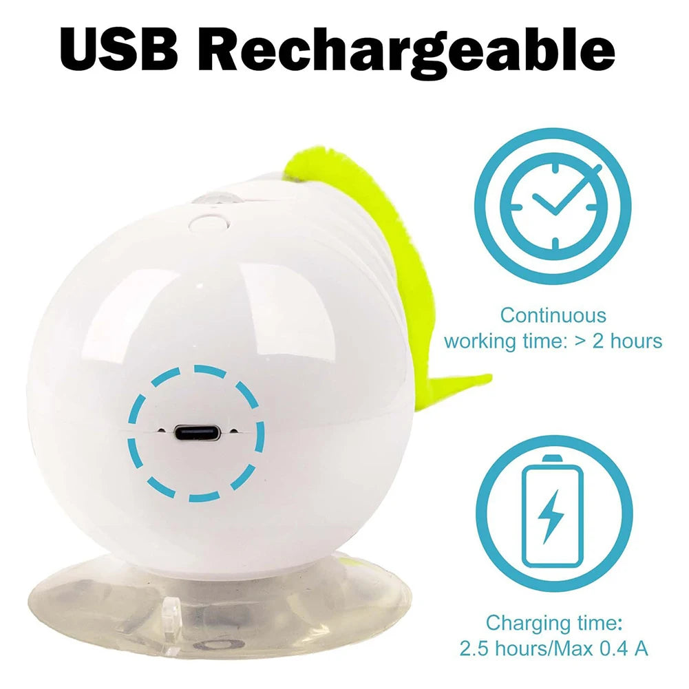 Motion Activated Teasing Toy Rechargeable Automatic Cat Toy with Tail for Indoor Cats 