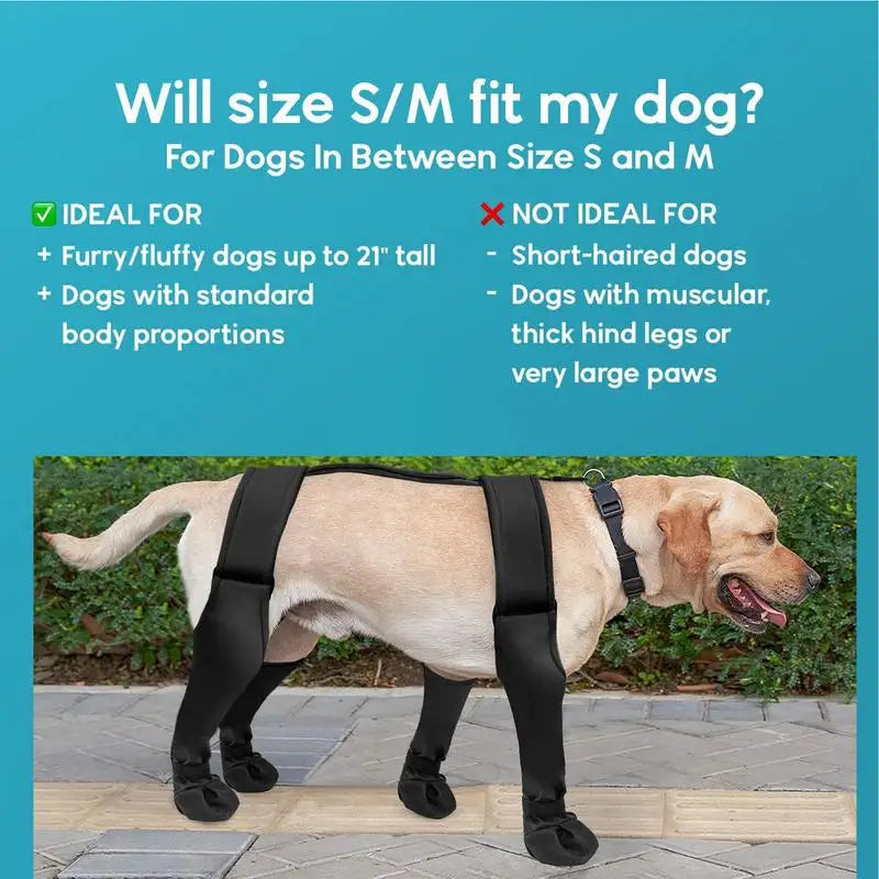 Dog Suspender Boots Waterproof