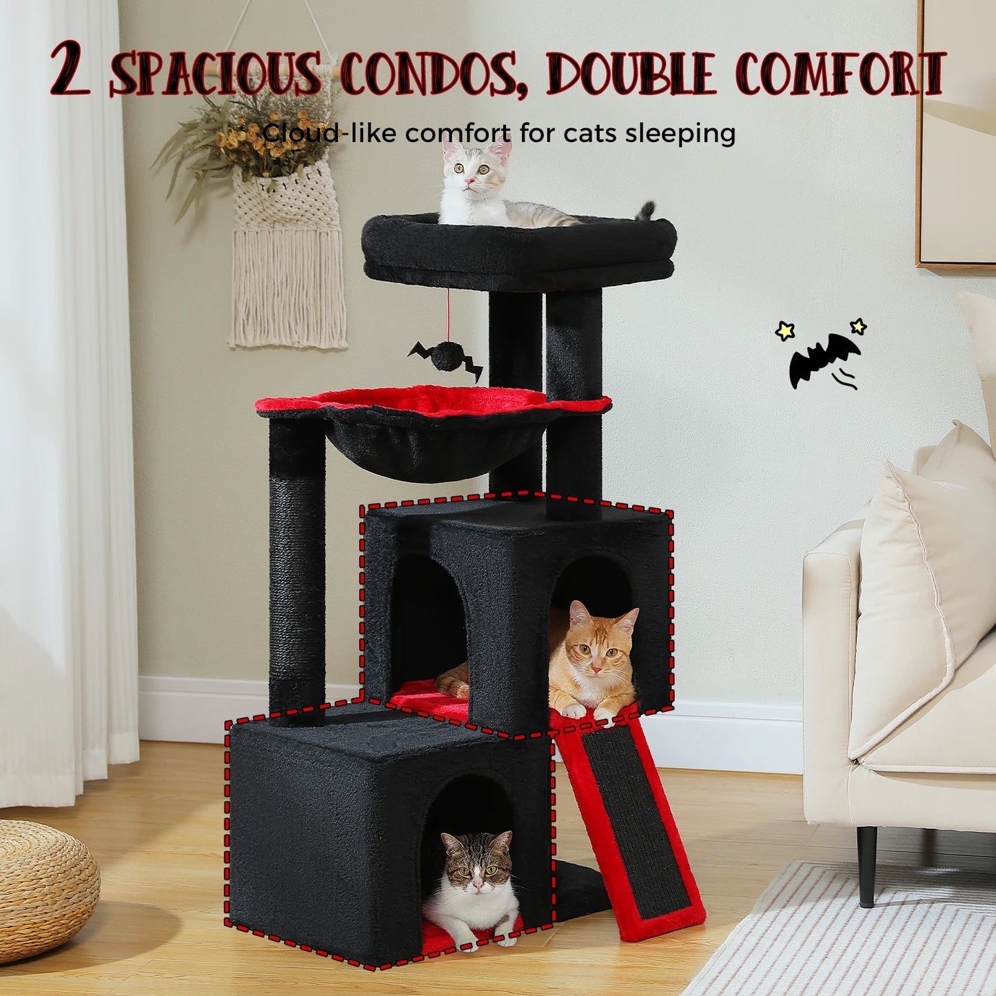 Large Cat Tree, Multi-Level Cat Tower