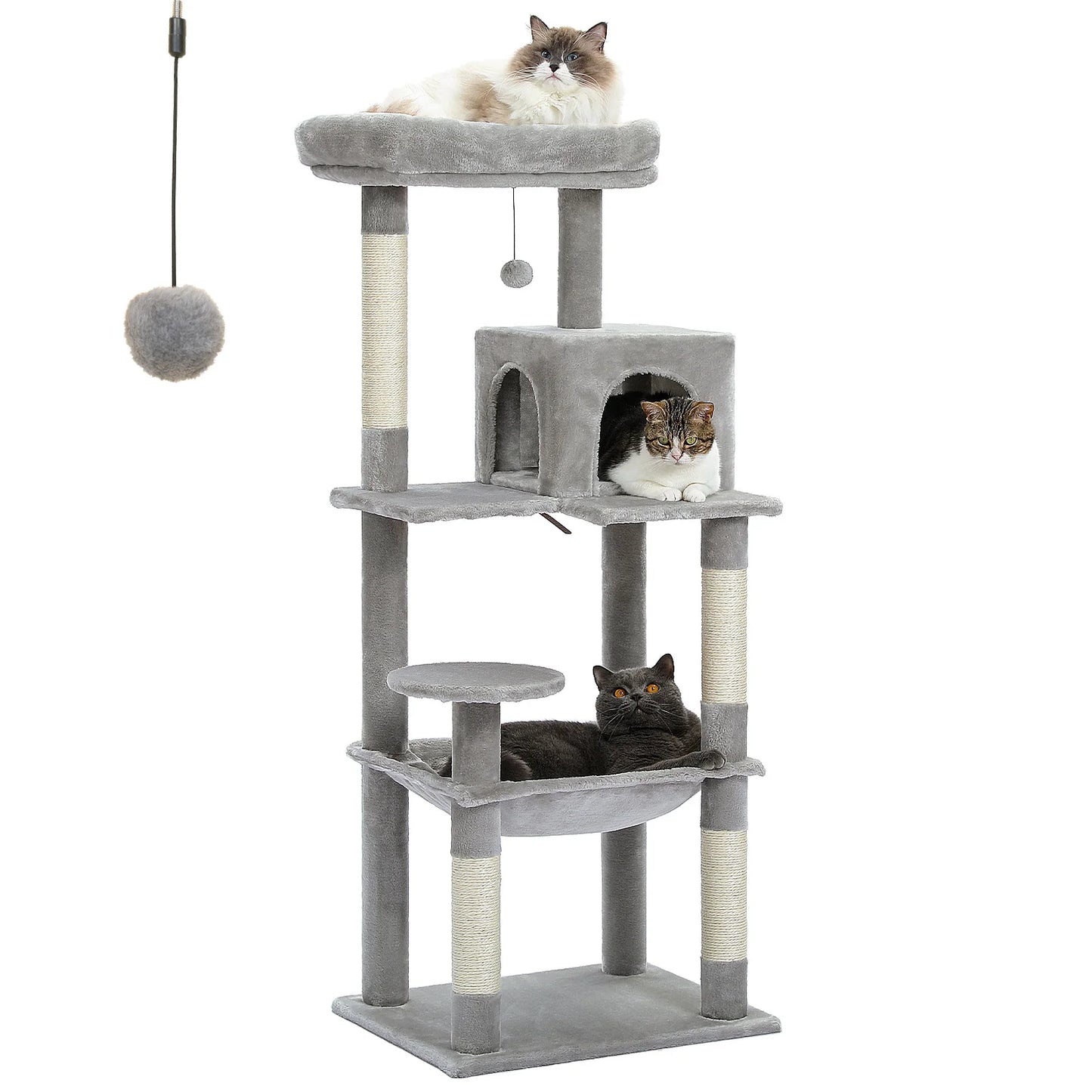 Cat Tree for Large Cats with Hammock