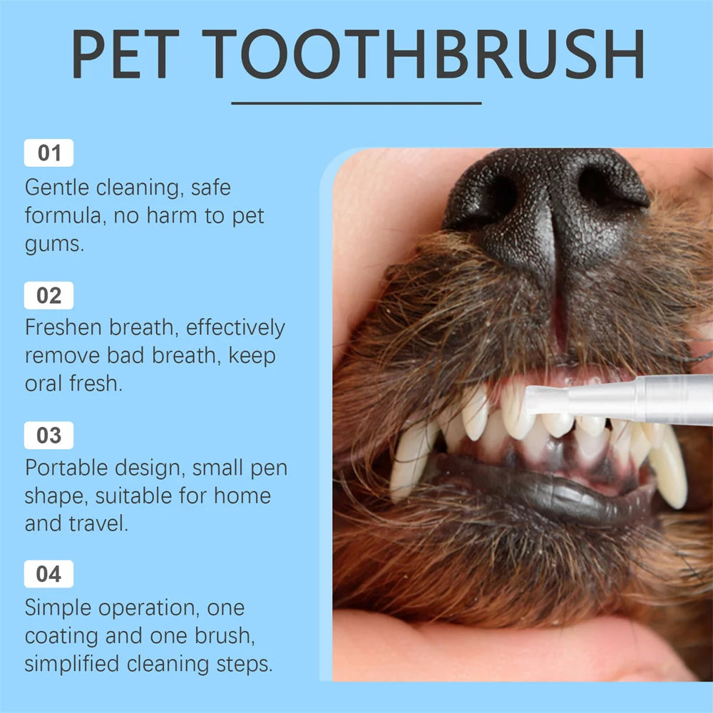 Dogs Cat Beauty Toothbrush Clean Kit Tartar Remover Teeth
