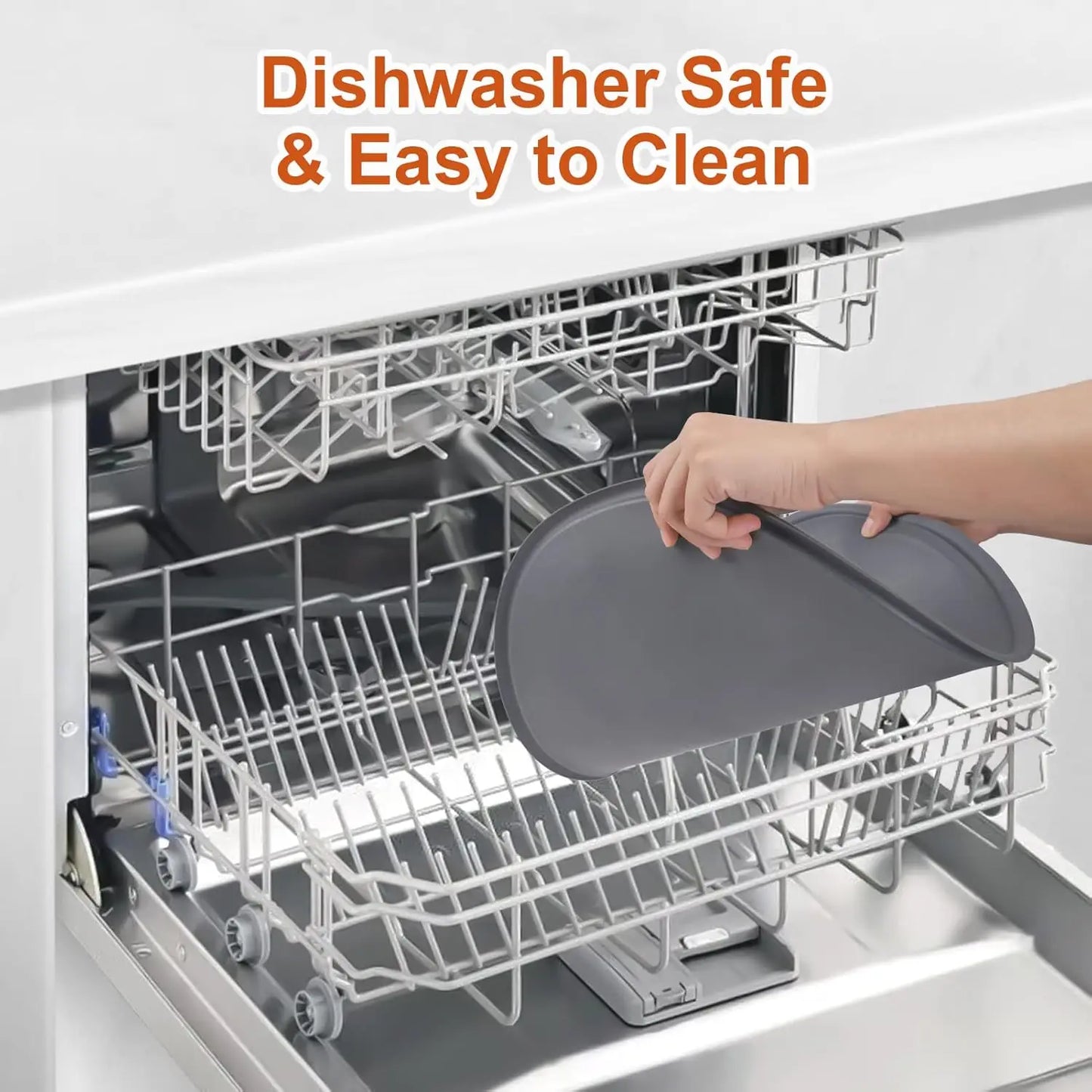 Waterproof Silicone Dog Food Mat Dishwasher Safe Pet Feeding Mat,(28" x 21.26")