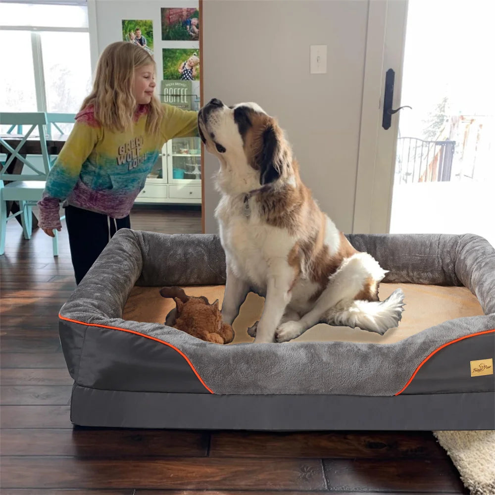 Jumbo Large Orthopedic Dog Bed Memory Foam
