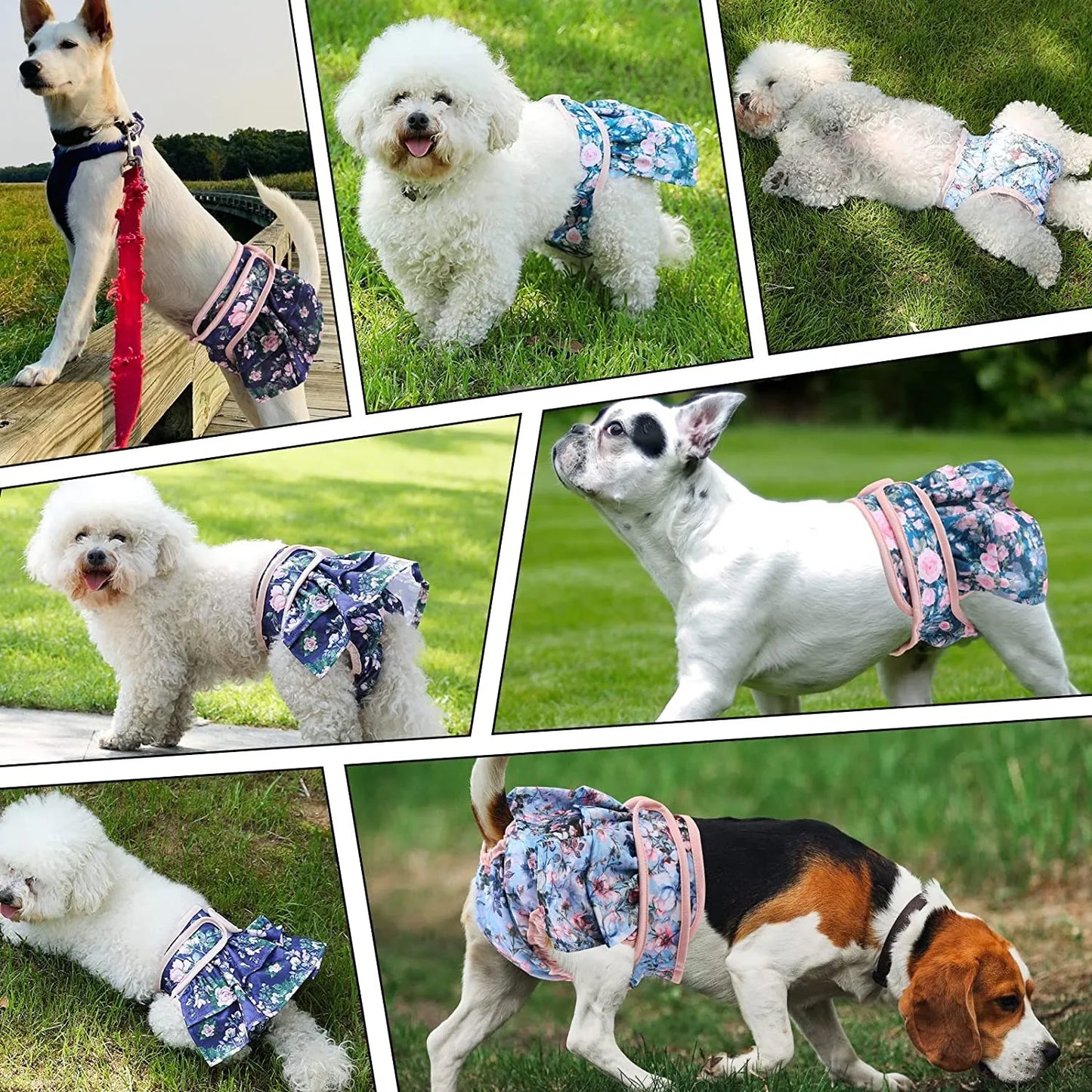 Adjustable Dog Diapers Female Reusable Washable Diapers Dog
