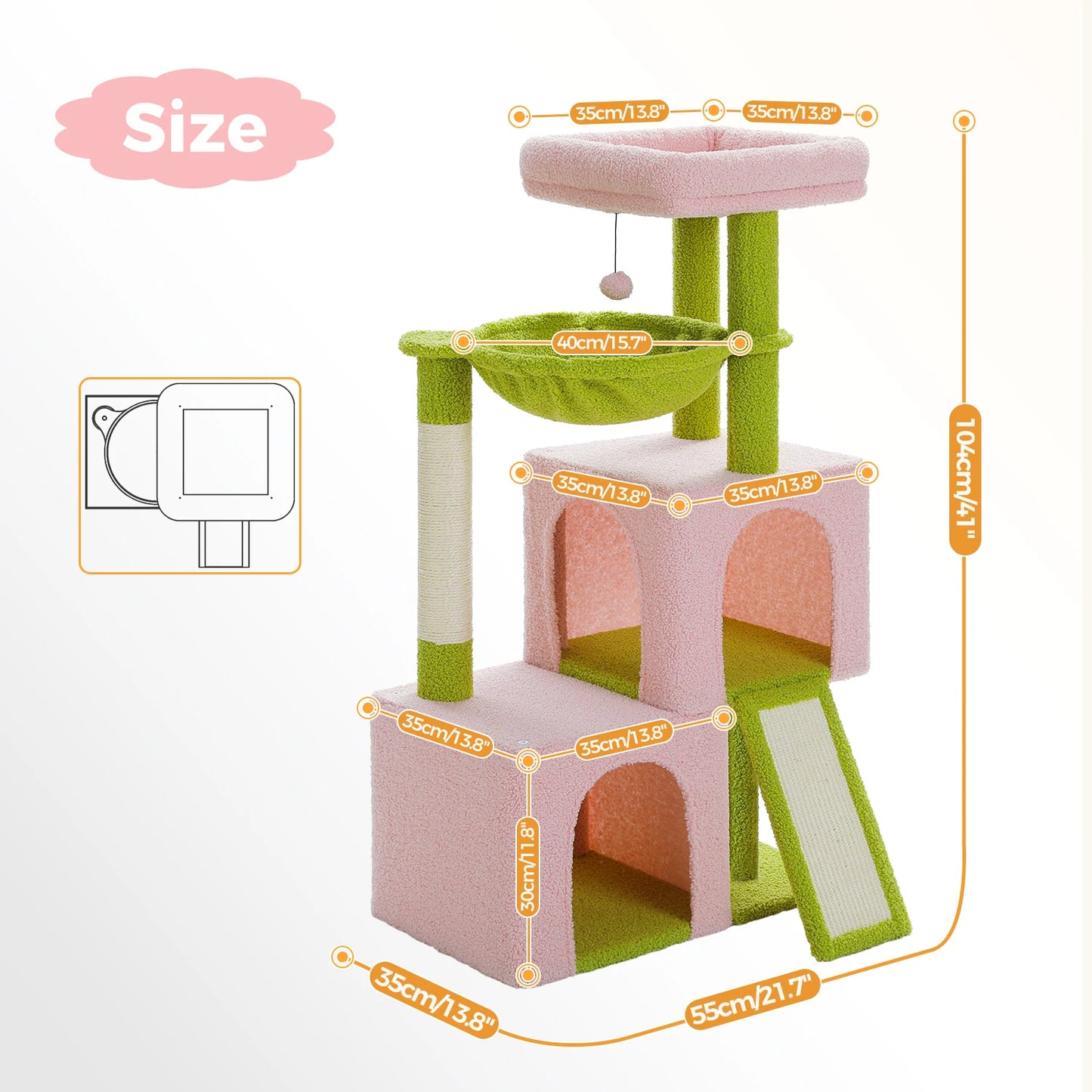 Large Cat Tree, Multi-Level Cat Tower