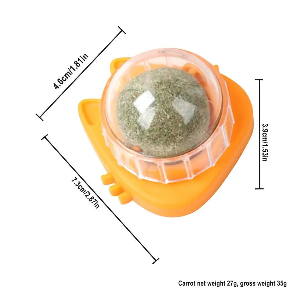 Catnip Wall Ball Catnip Wall Spin Ball Edible Cat Catnip Toys Promotes Digestion Catnip Rollerbal