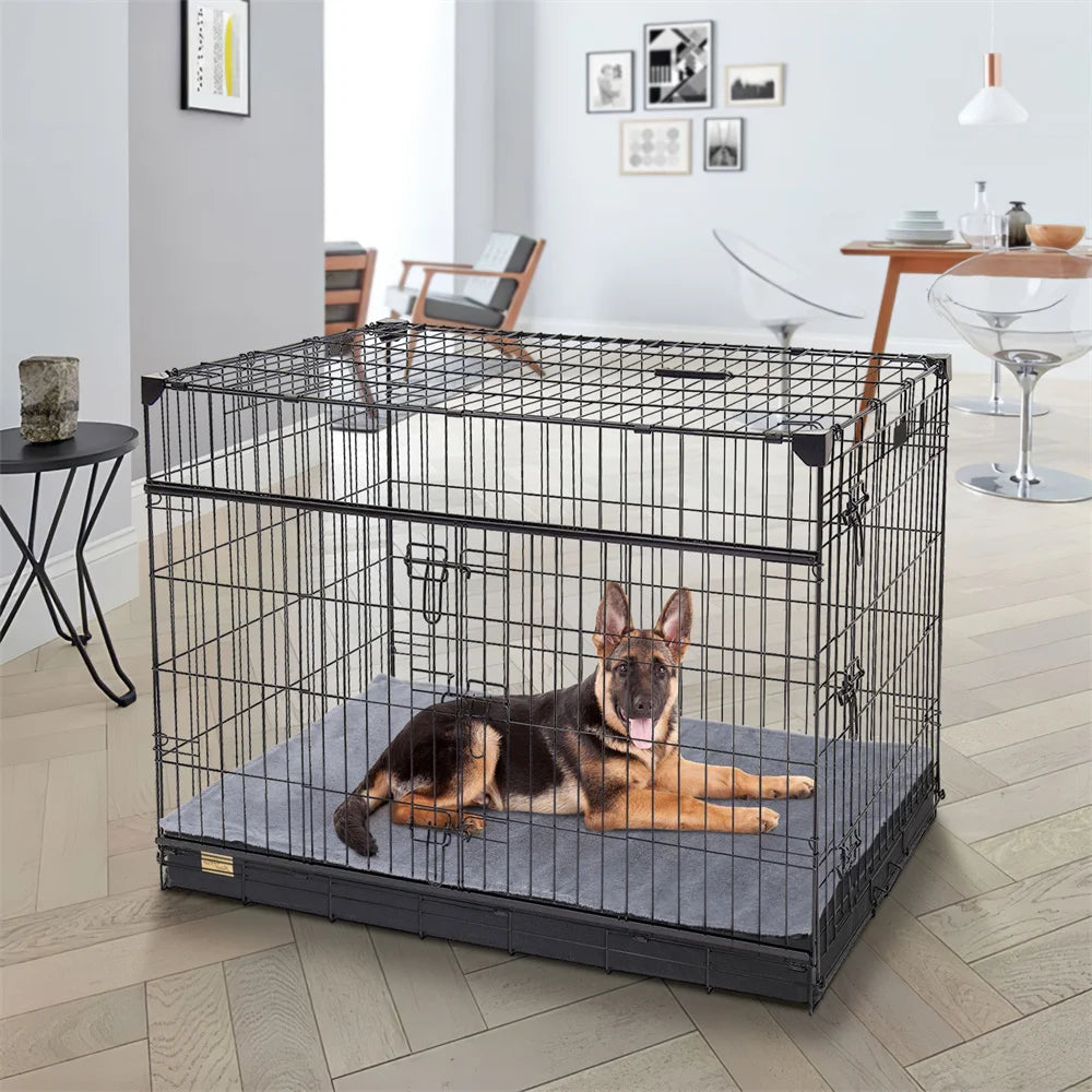 Large Orthopaedic Waterproof Pet Dog Crate Bed with Removable Washable Cover