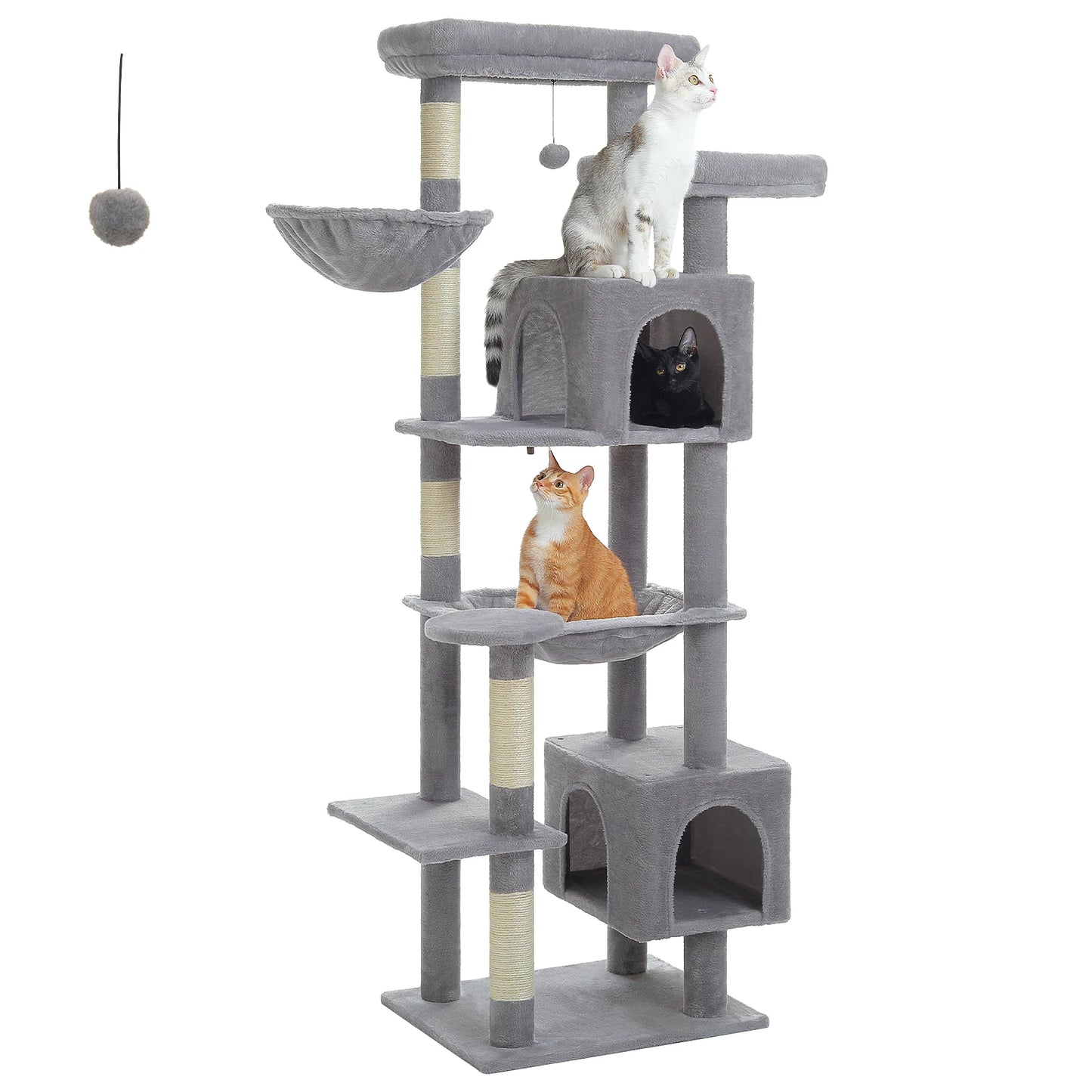 Multi-Level Cat Tower with Super Large Hammock
