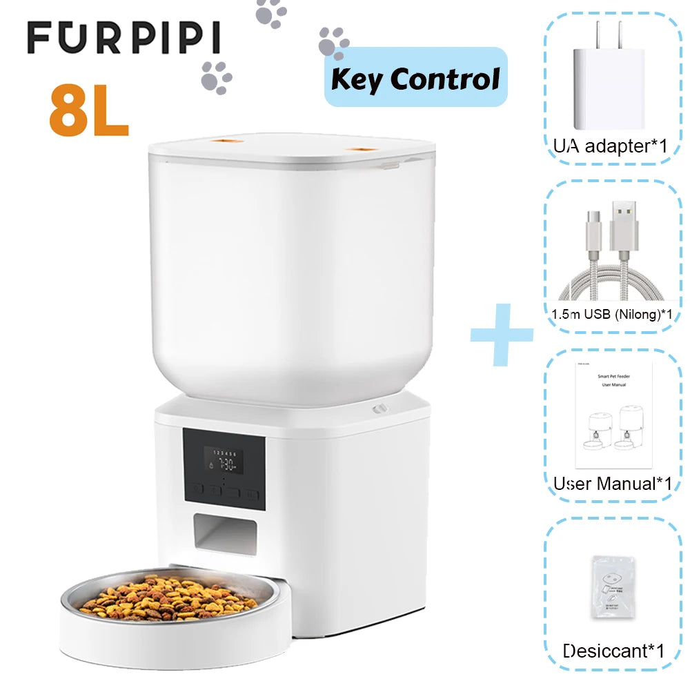 Automatic Cat Dog Feeders with Key Control