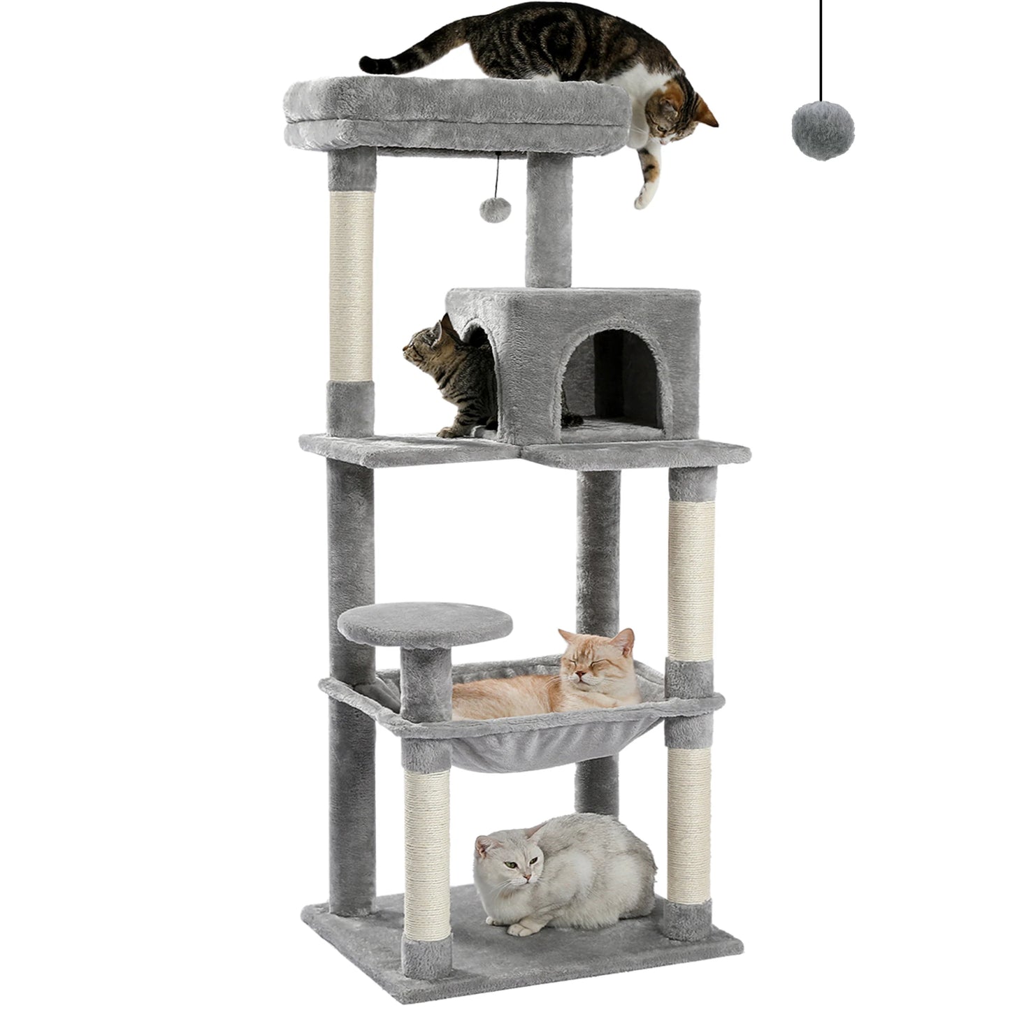 Cat Tree for Large Cats with Hammock