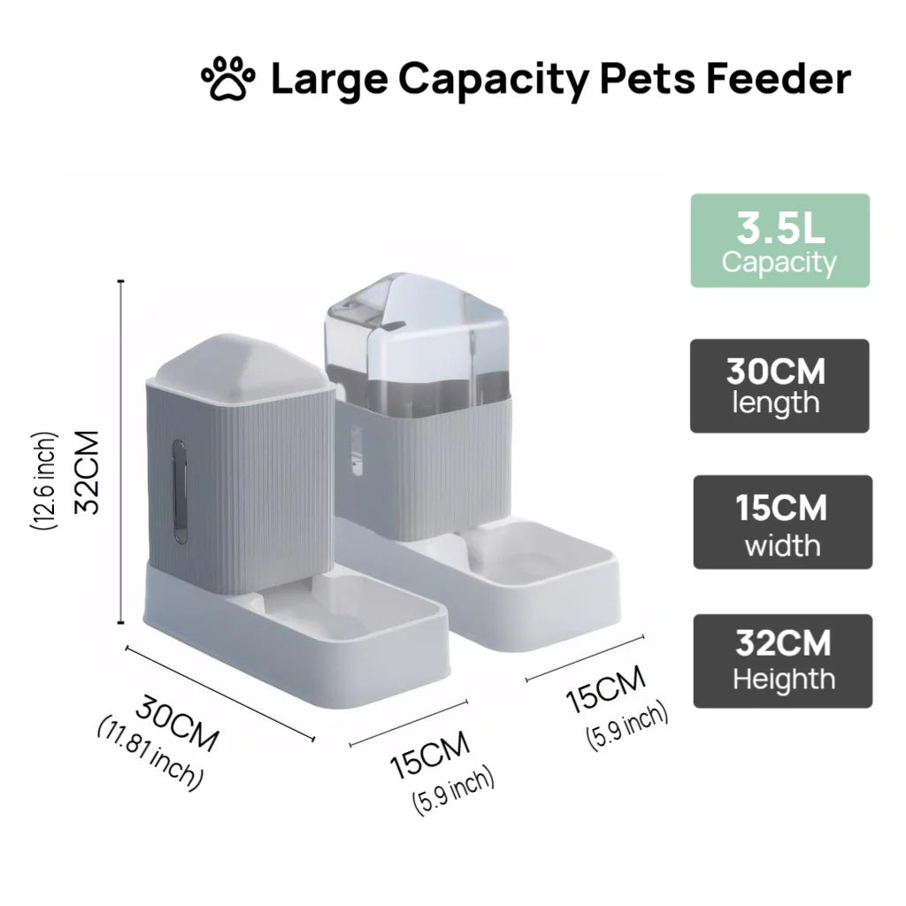 Automatic Dog Cat Feeder And Water Dispenser