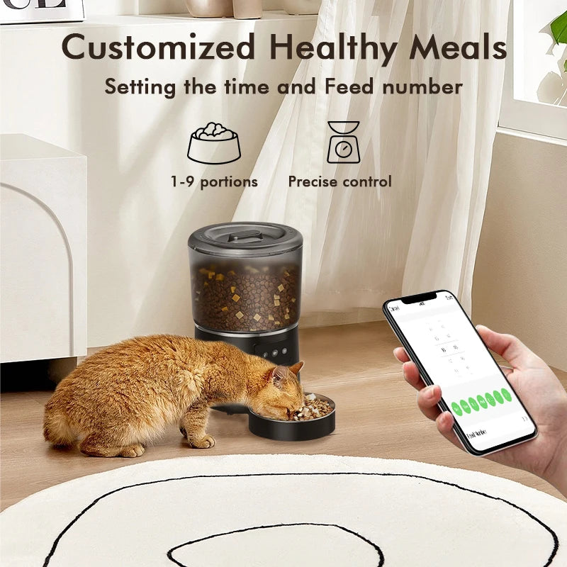 Automatic smart feeder for cats dogs 1-9 portions
