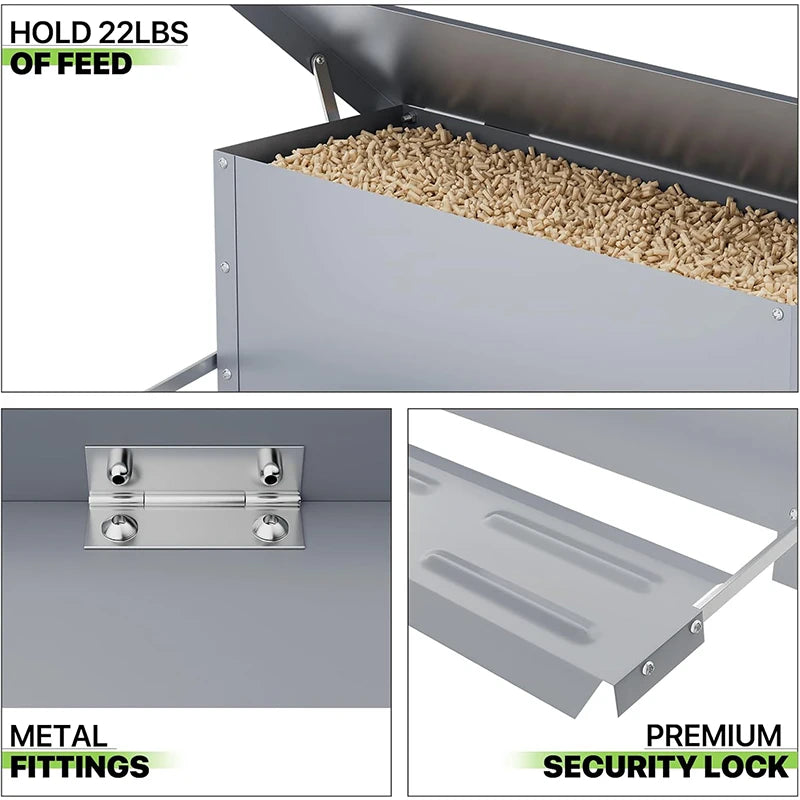 Automatic Feeder, Chicken Feed Trough, Poultry Feeding Box,