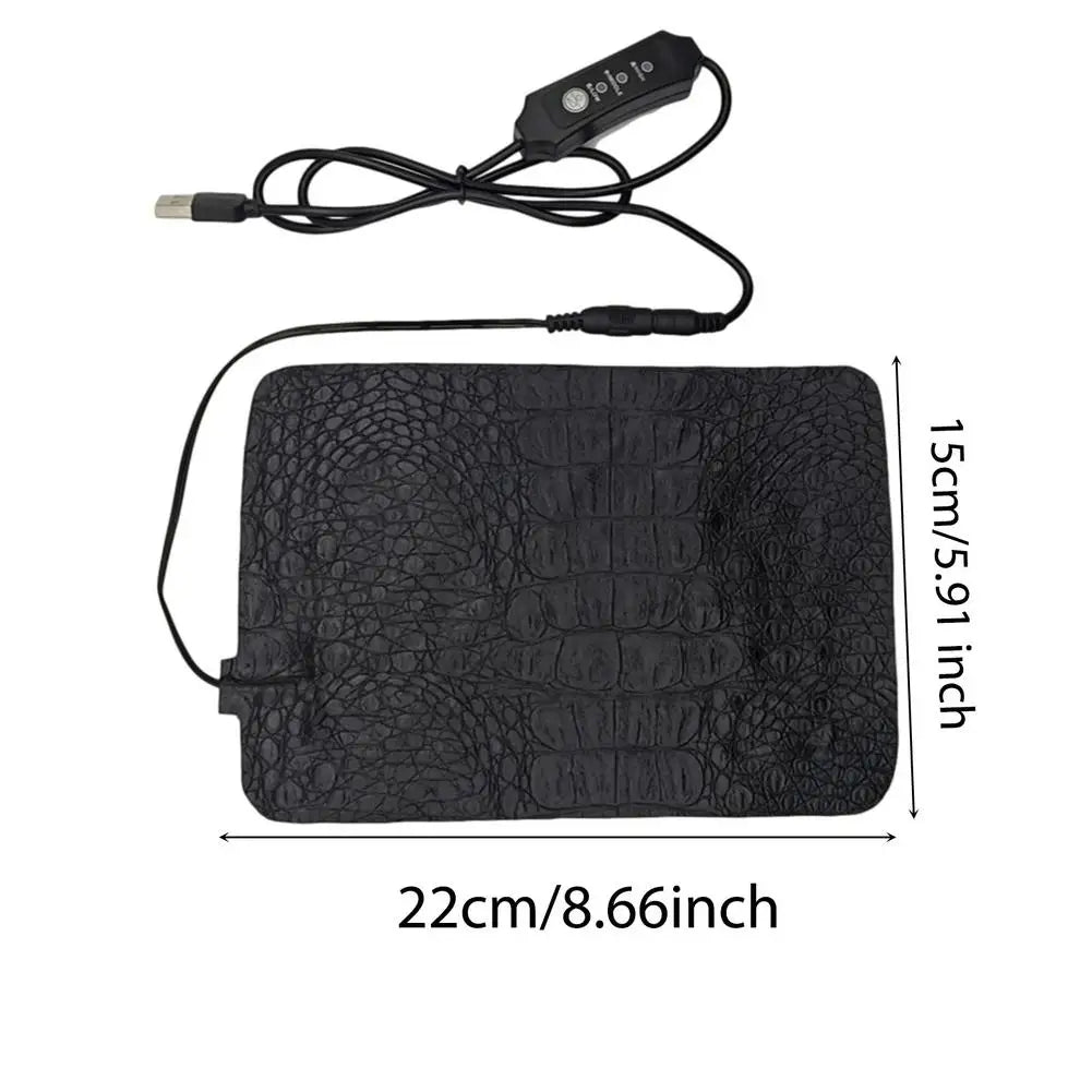 USB Heating Pad Terrarium Reptiles Timing Heat Mat Adjustable Temperature