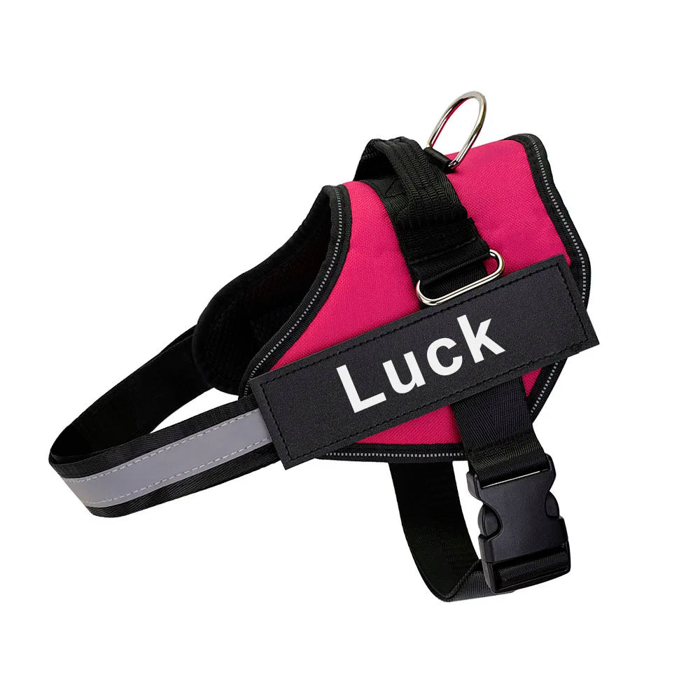 Dog Harness Vest ID Patch Customized Reflective