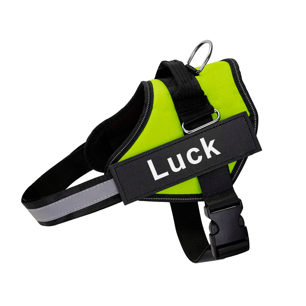Dog Harness Vest ID Patch Customized Reflective