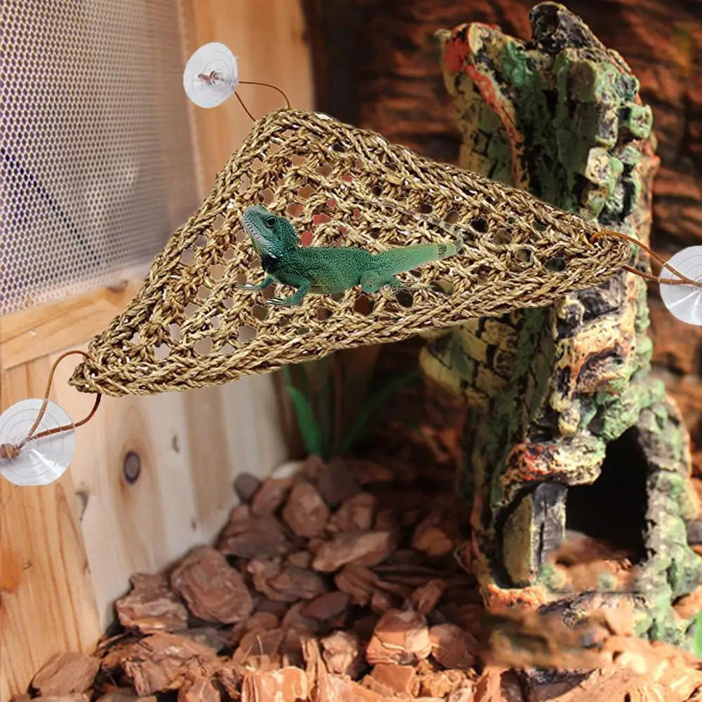 Hamster Reptile Pet Lounger Grass Mat Pet Hanging Bed Mat