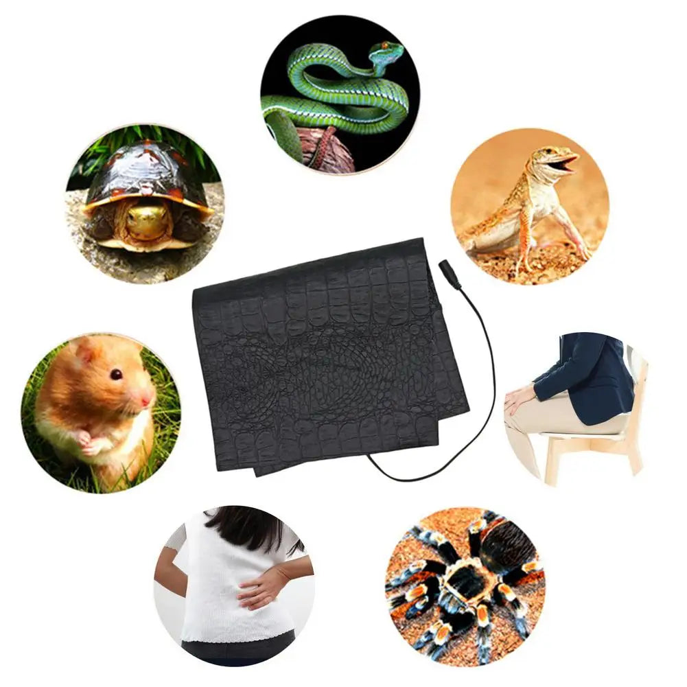 USB Heating Pad Terrarium Reptiles Timing Heat Mat Adjustable Temperature