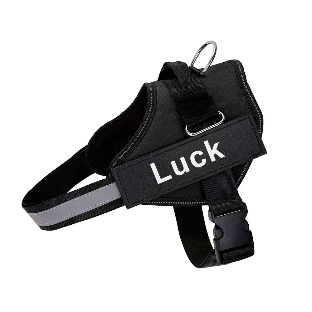 Dog Harness Vest ID Patch Customized Reflective