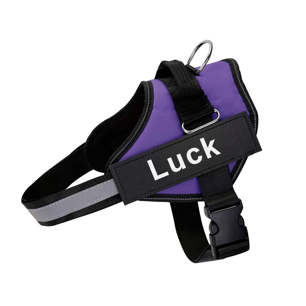 Dog Harness Vest ID Patch Customized Reflective