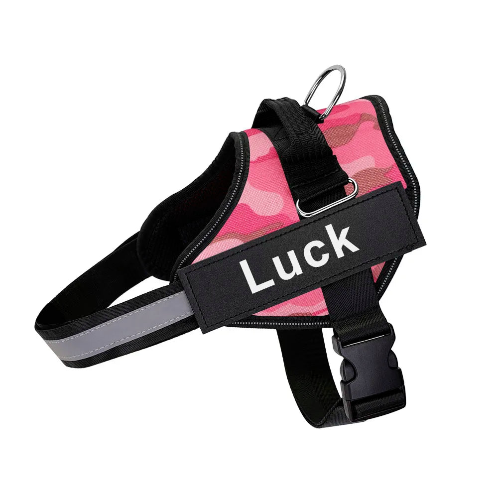 Dog Harness Vest ID Patch Customized Reflective