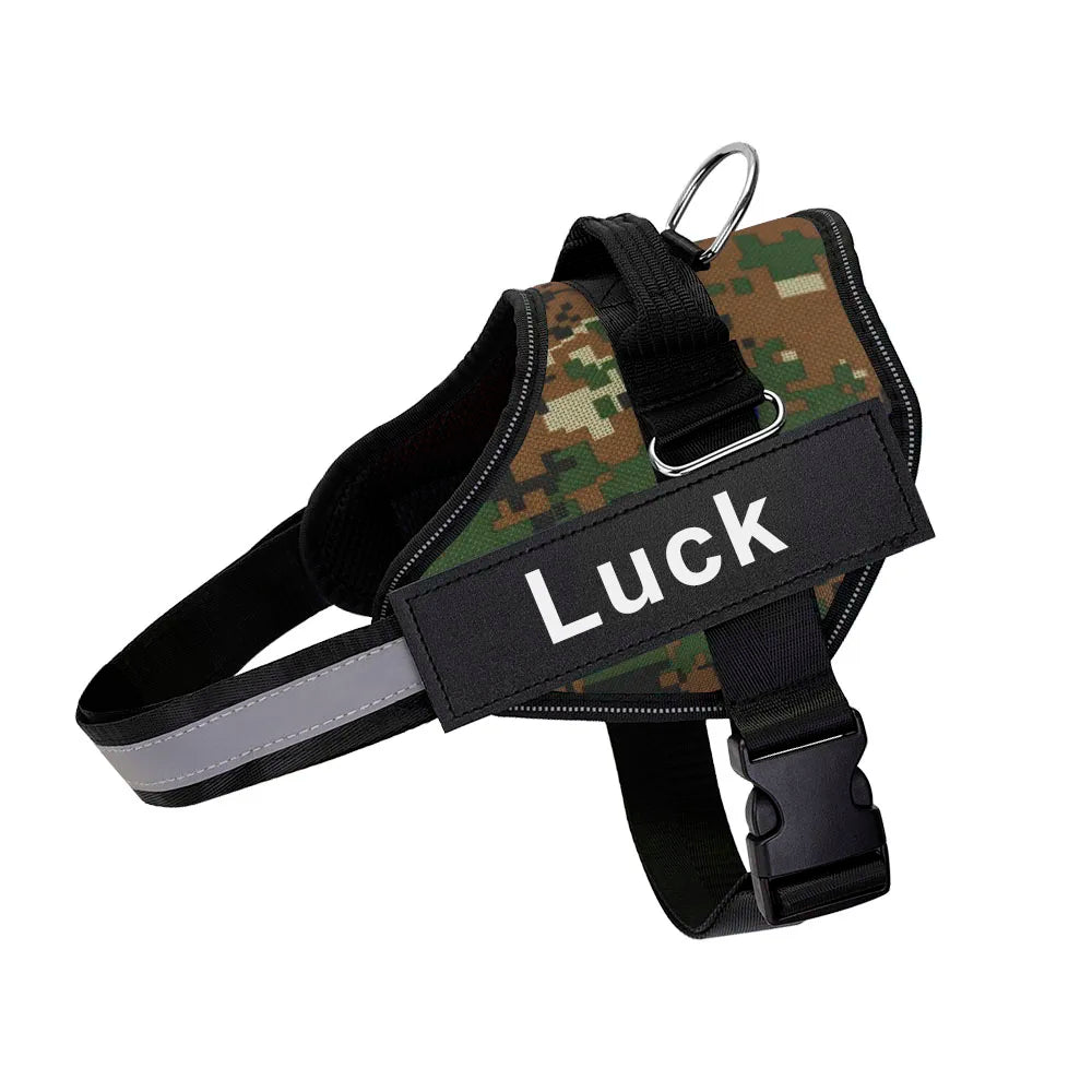 Dog Harness Vest ID Patch Customized Reflective