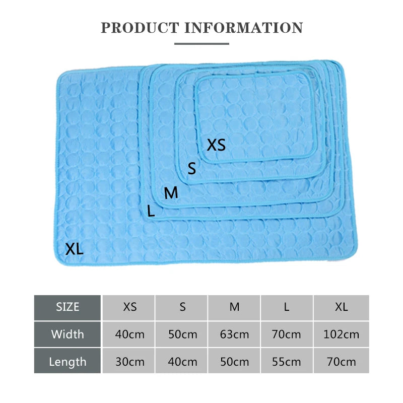 Cooling Mat Extra Large Summer Pet Cold Bed for Small Big Dogs Cat Ice Pad Blanket Pet Accessories