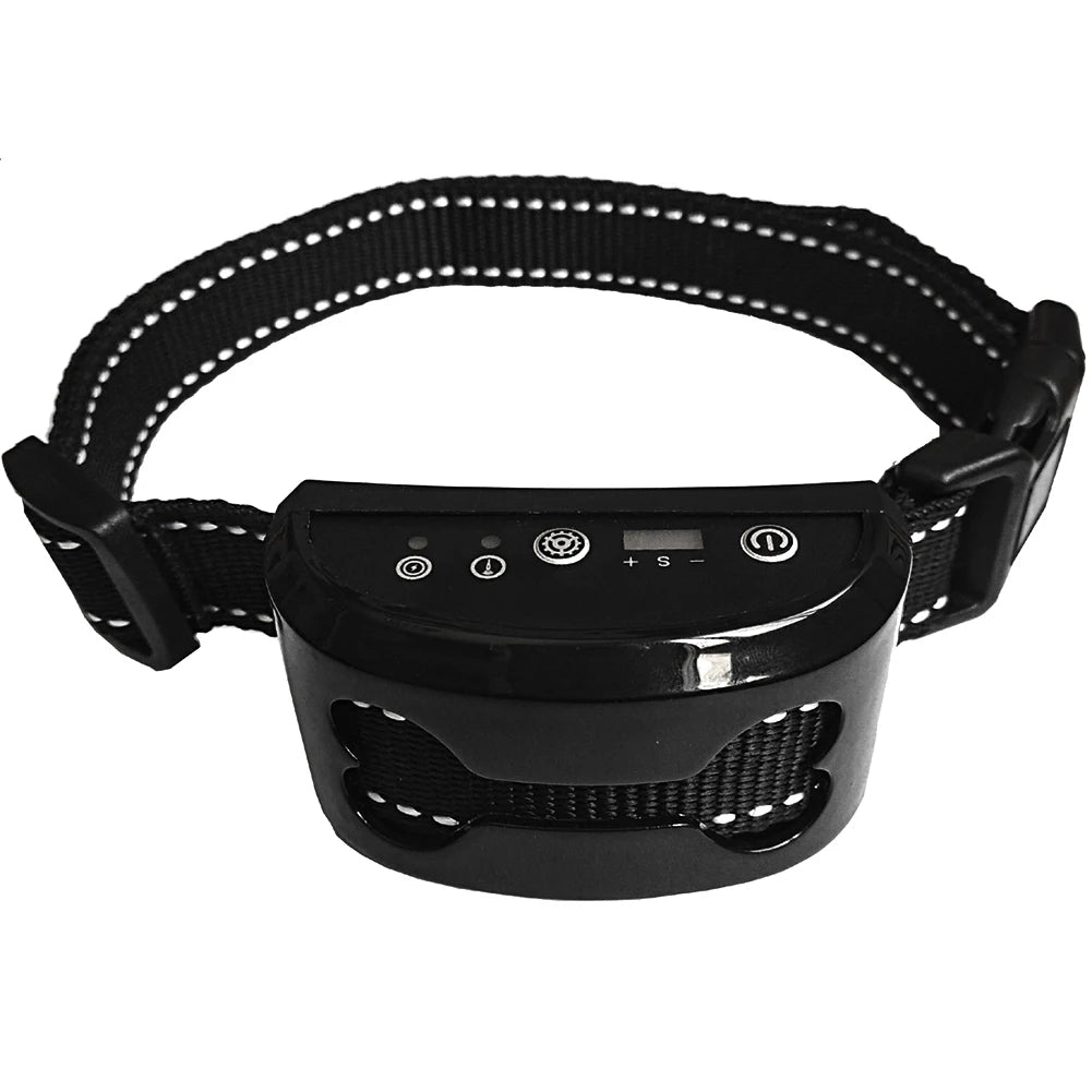 Waterproof  Humane Bark Collar Stop Dog Barking Rechargeable Shock Safe USB Electric Ultrasonic