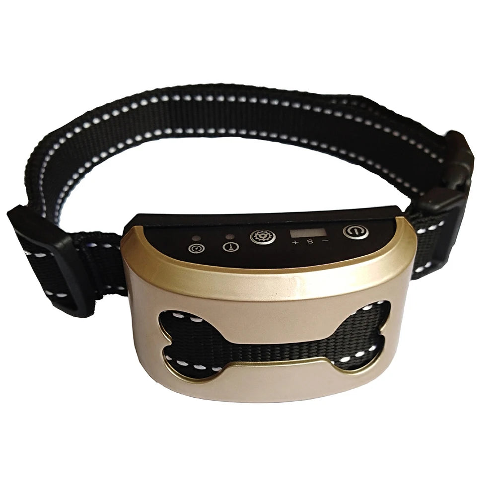 Waterproof  Humane Bark Collar Stop Dog Barking Rechargeable Shock Safe USB Electric Ultrasonic