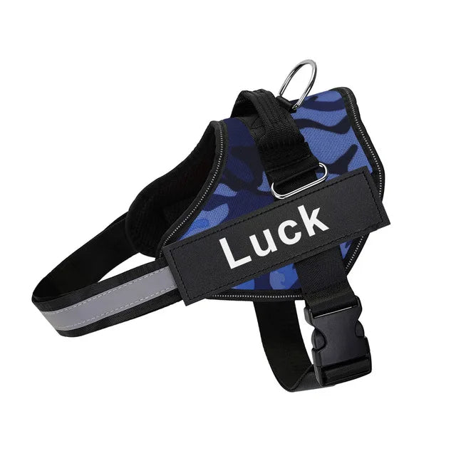 Dog Harness Vest ID Patch Customized Reflective