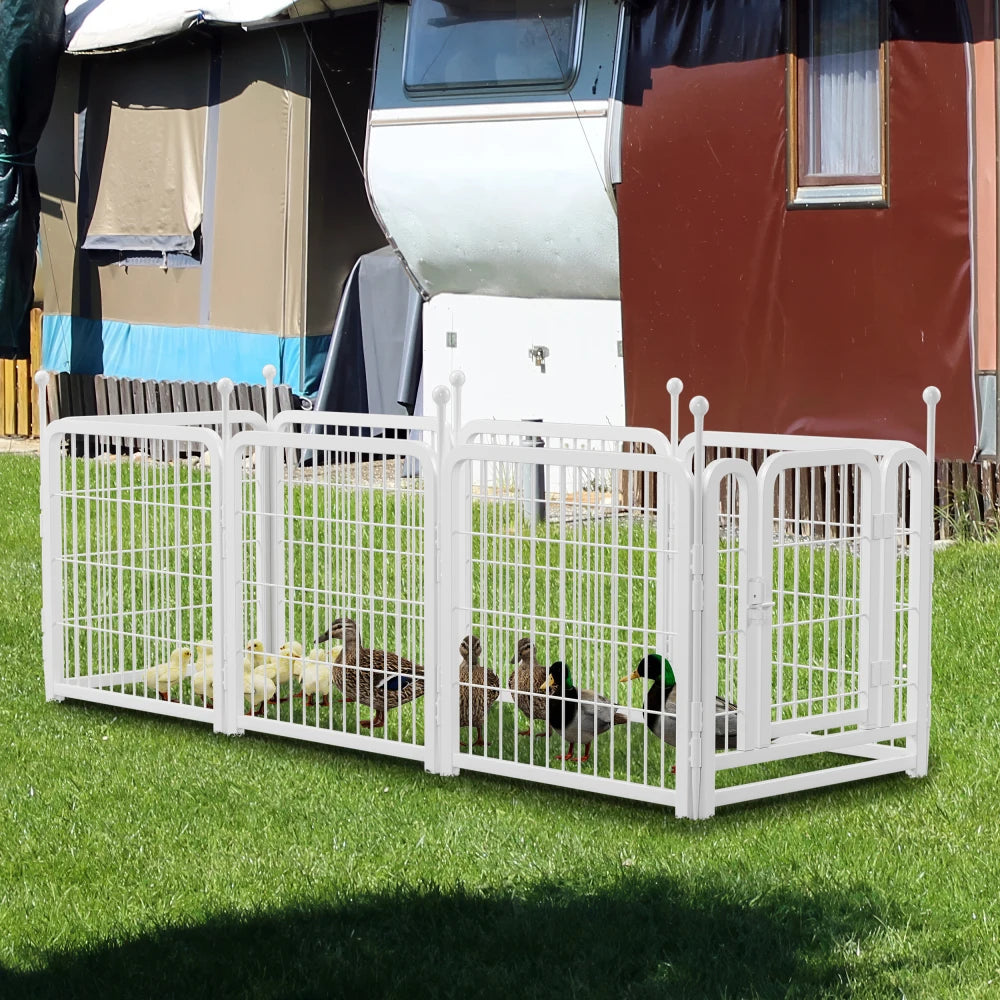 Dog Playpen 8 Panels 24" Height Heavy Duty Dog Fence