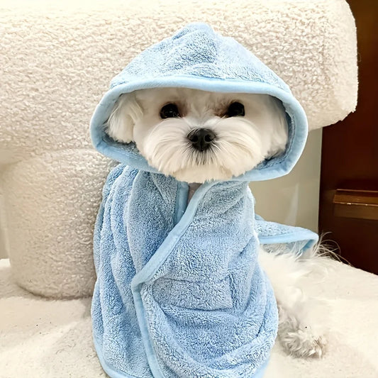 Clean Absorbent Bathrobe Full Body Wrap Dogs Cats