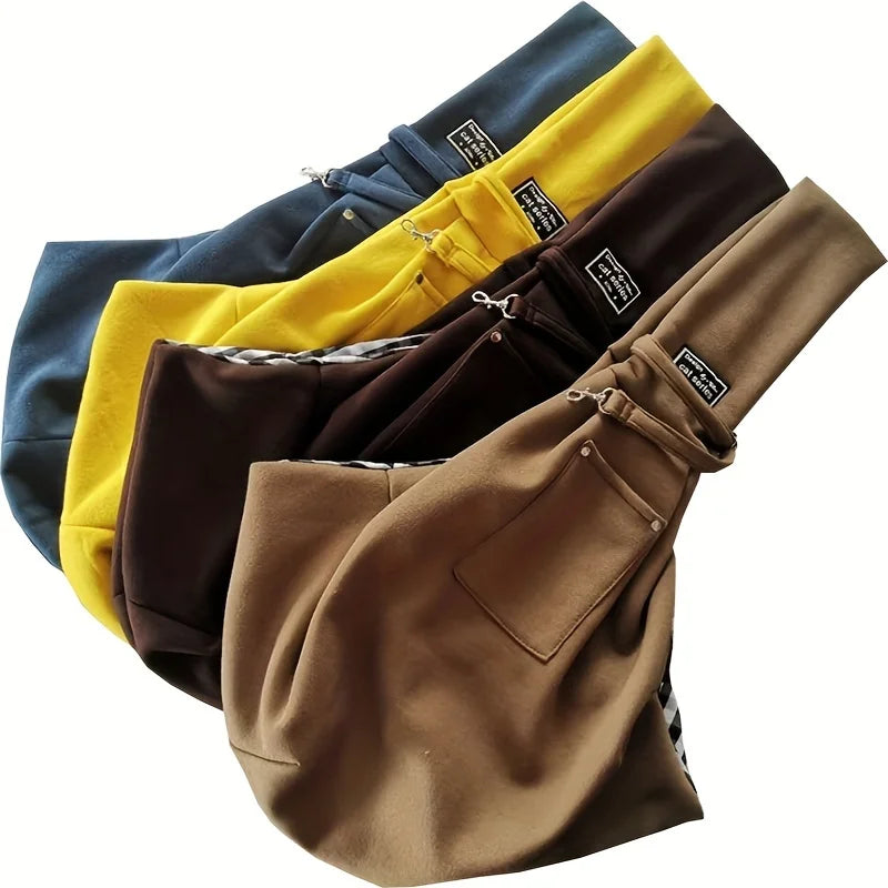 Hands-Free Pet Crossbody Shoulder Bag Outdoor Travel Cat Puppy Sling Carrier Bag Gift