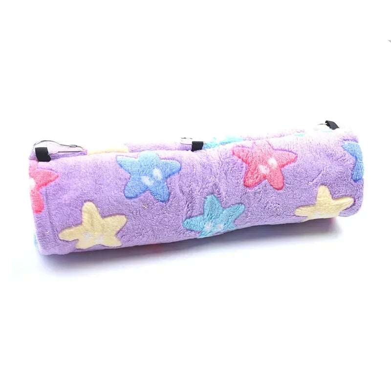 Bed for Small Animal Ferret Squirrel Swing Nest Plush Tunnel Guinea Pig Accessories