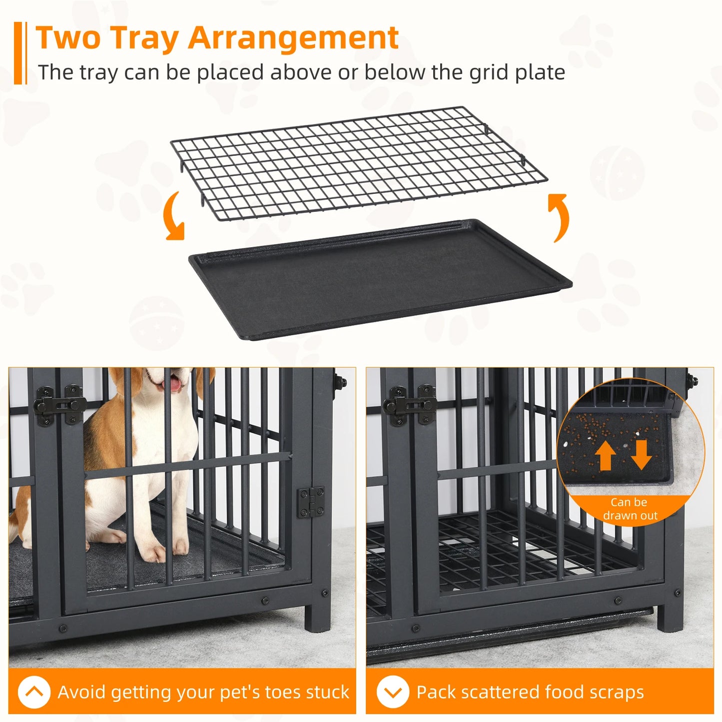 Furniture Style Dog Crate Metal and Wood