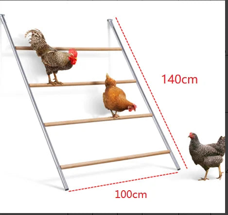 Chicken Perch for Coop with Ladder Design, Weatherproof Roosting Bars for Chickens,