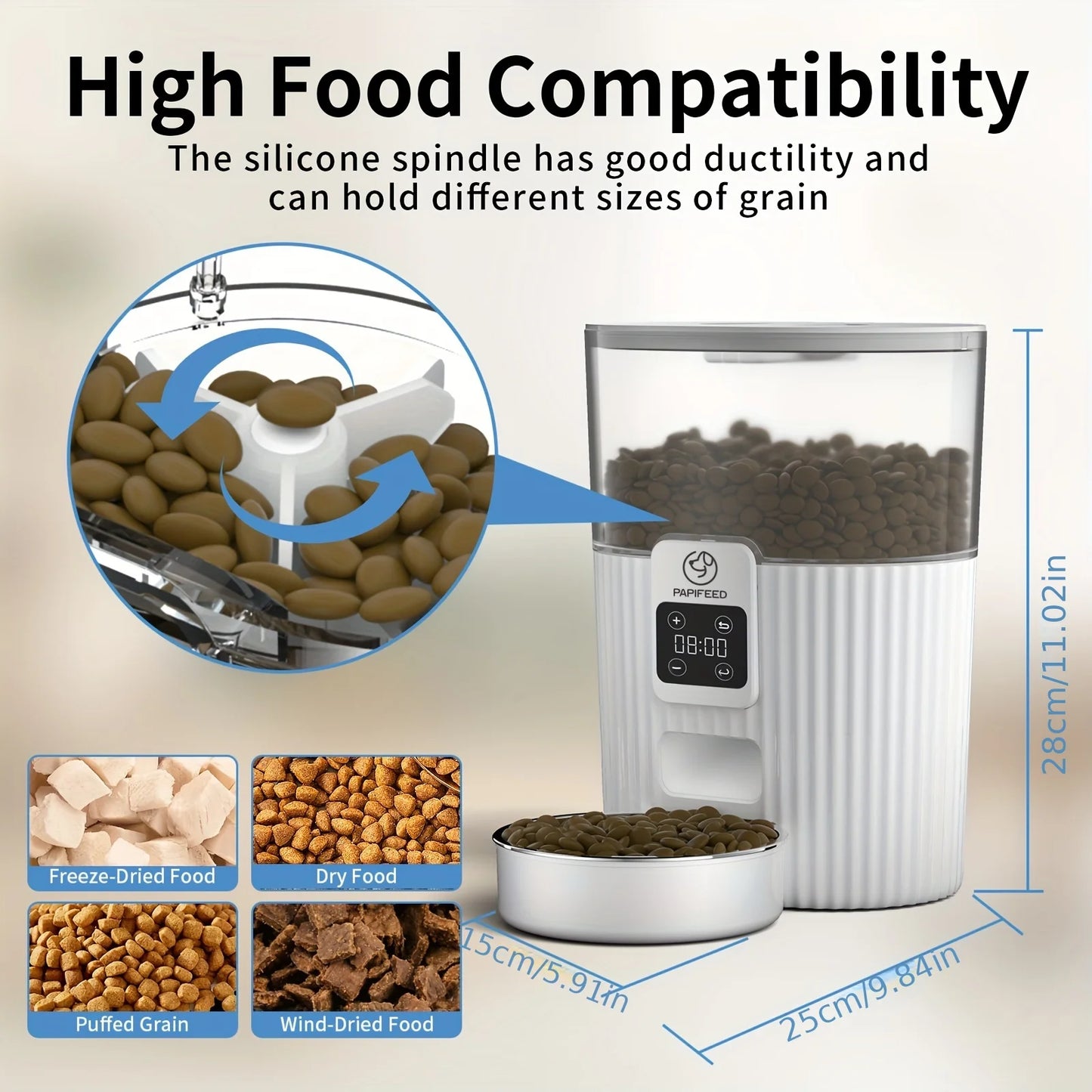 automatic  fixed feeding machine wifi remote smart  pet food dispenser