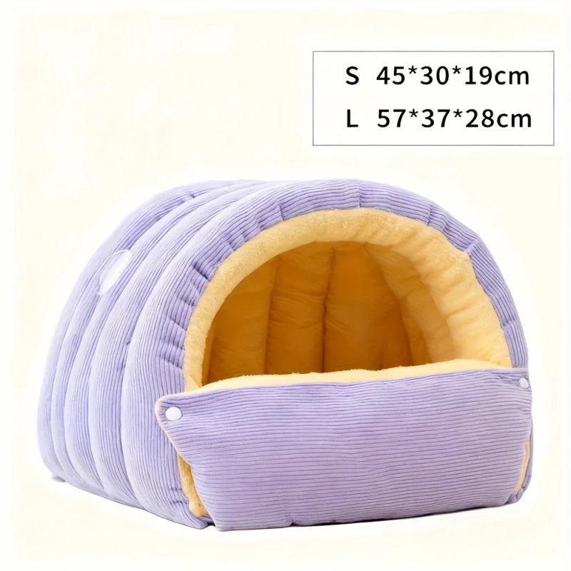 Winter Warm Cat Bed Warm Pet House Pet Sleeping Nest Thickening Warmth Soft Kittens Sleeping Bed Cat Cave