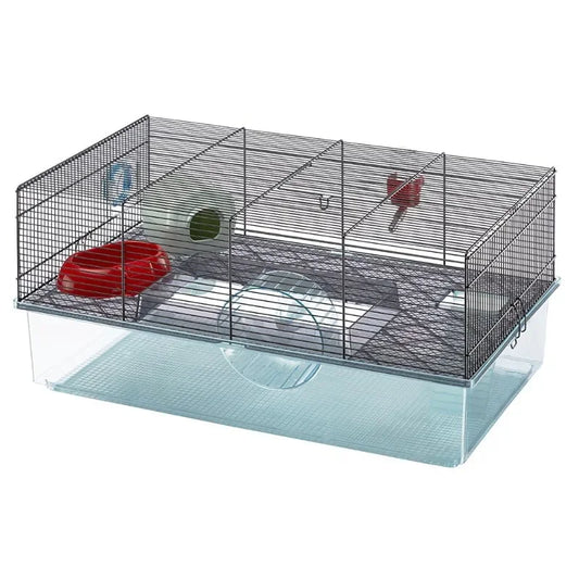 Hamster Cage Includes Water Bottle, Exercise Wheel, Food Dish
