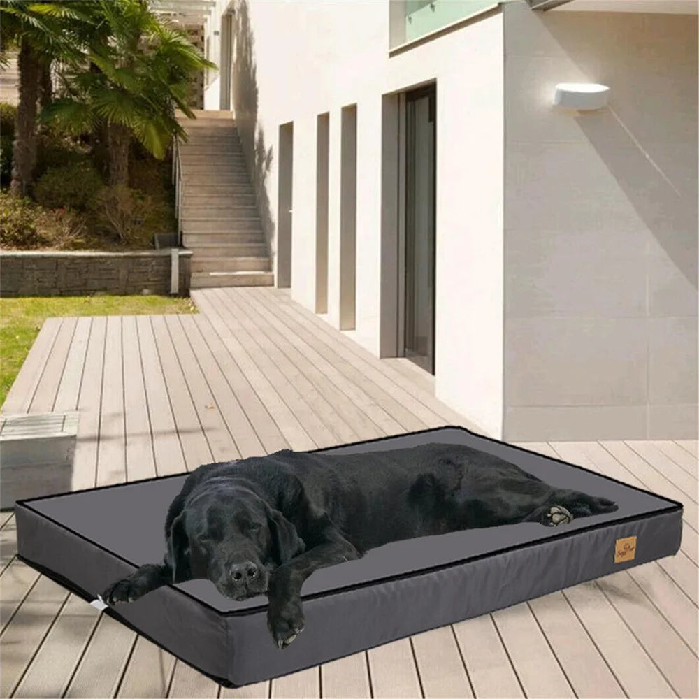 Large Orthopaedic Waterproof Pet Dog Crate Bed with Removable Washable Cover
