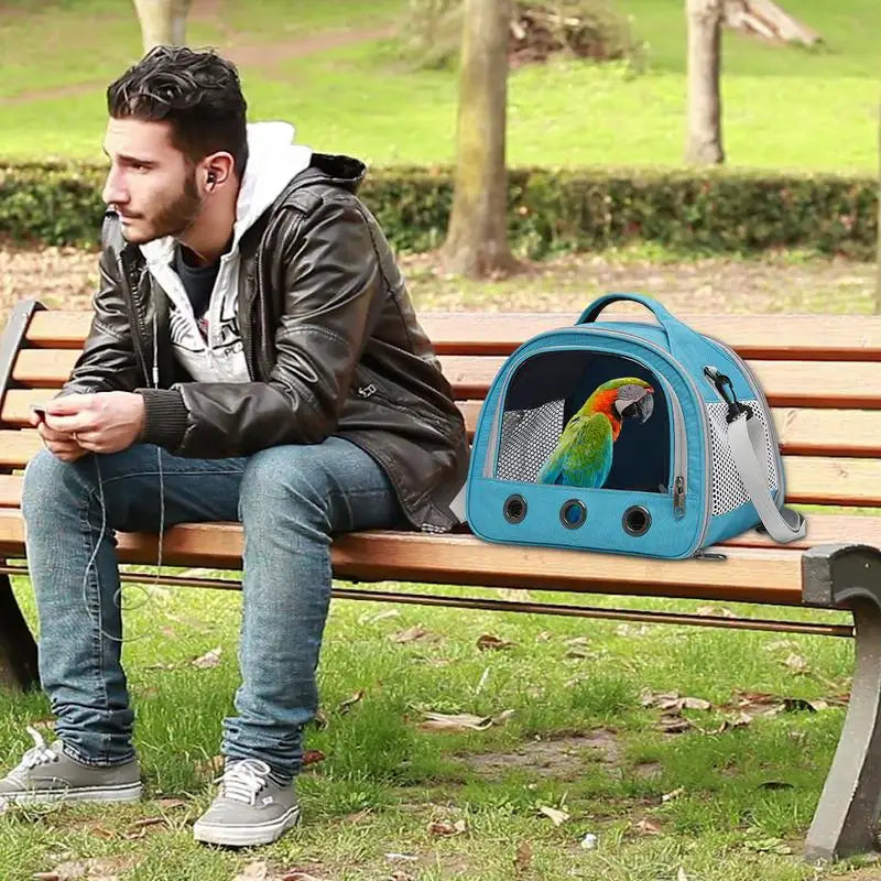 Travel Carrier Bag Foldable & Handheld Breathable For Parrot Hamster Pigeon