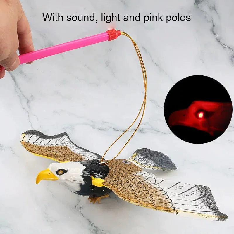 Simulation Bird Interactive Cat Toys Electric Hanging Eagle Flying Bird